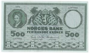 500 kroner 1970 A.3679905. Kv.1+