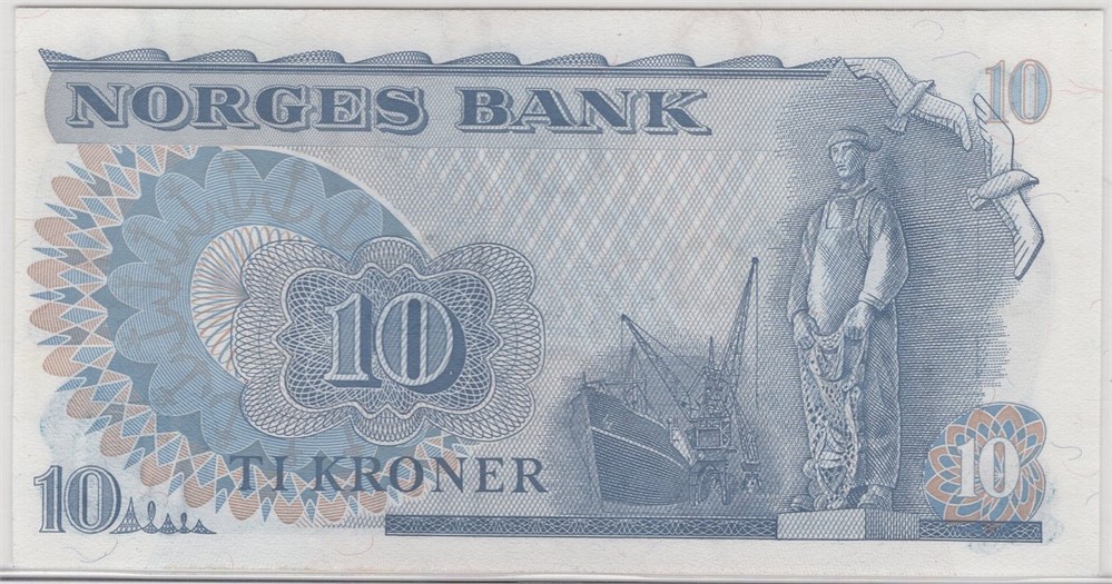 10 kroner 1978 HA. Erstatningsseddel. Kv.0