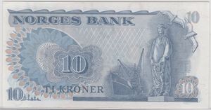 10 kroner 1978 HA. Erstatningsseddel. Kv.0