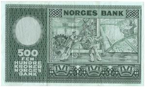 500 kroner 1975 G.2007227 erstatningsseddel. Kv.1+