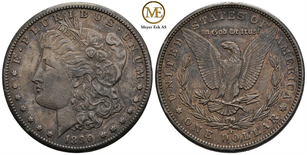 Morgan Dollar 1890 CC. Kv.01