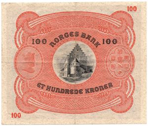 100 kroner 1939 B.3313057. Kv.1/1+