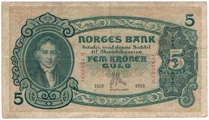 5 kroner 1913 D.7335801. Kv.1-