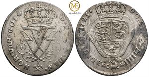 2 mark 1725 Frederik IV. Kv.1/1+