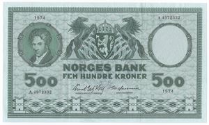 500 kroner 1974 A.4972332. Kv.01