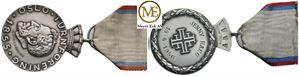 Oslo turnforening medalje i sølv. Kv.0/01