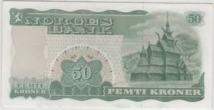 50 kroner 1981 Z.0440543 erstatningsseddel. Kv.01