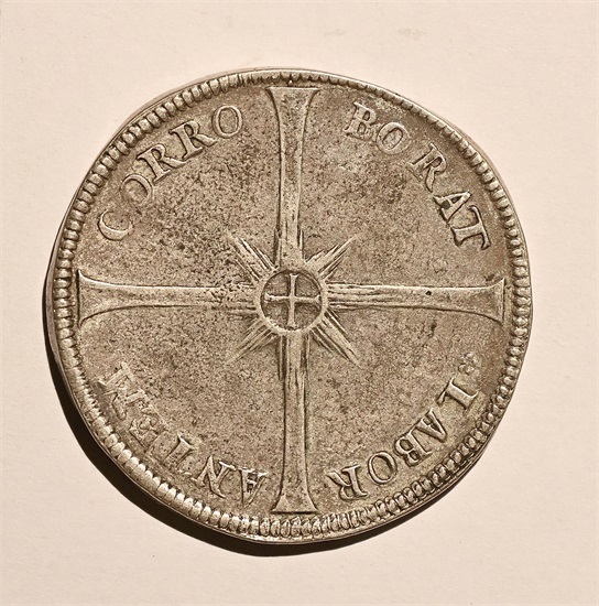 Norge 4 mark 1683 Danebrog kv. 1+