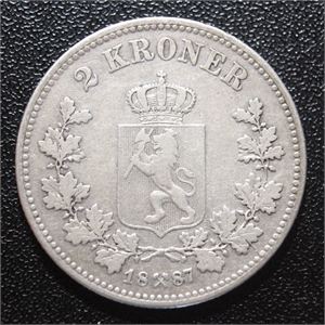 2 kroner 1887 kv. 1