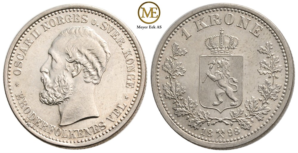 1 krone 1898 Oscar II. Kv.0