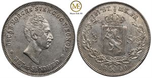 1/2 speciedaler 1850 Oscar I. Kv.1+/01