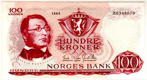 100 kroner 1964 Z 0-million erstatning Ex.OMG 2014 Kv 0/01