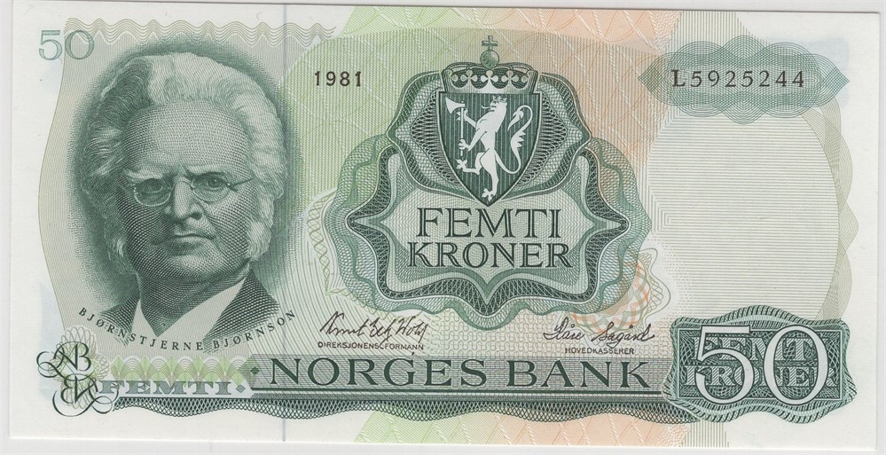 50 kroner 1981 L. 66 hos PMG. Kv.0