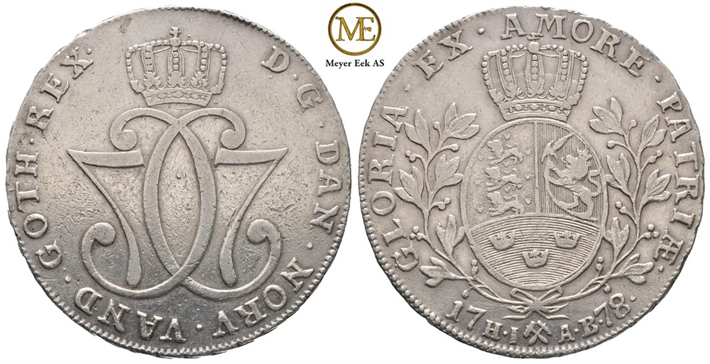 Speciedaler 1778 Christian VII. Kv.1+