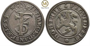 2 mark 1654 Frederik III. Kv.1+