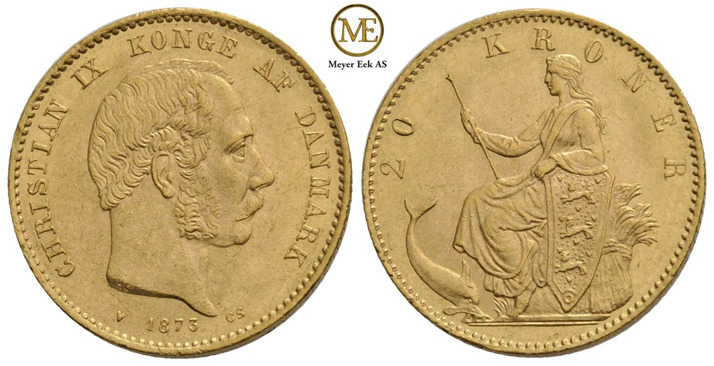 20 kroner 1873 Christian IX. Kv.0/01