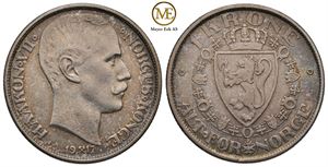 1 krone 1917 Haakon VII. Kv.01