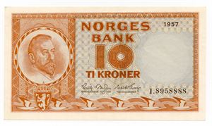 10 kroner 1957 I