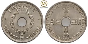 1 krone 1927 Haakon VII. Kv.0