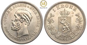 1 krone 1889 Oscar II. Kv.0