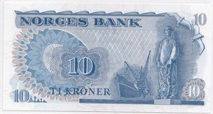 10 kroner 1978 HX erstatningsseddel. Kv.0