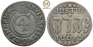 1 mark 1645 Christian IV. Kv.1/1+