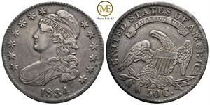 1/2 dollar 1834. Kv.1+