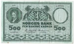 500 kroner 1971 A.3866282. Kv.1/1-