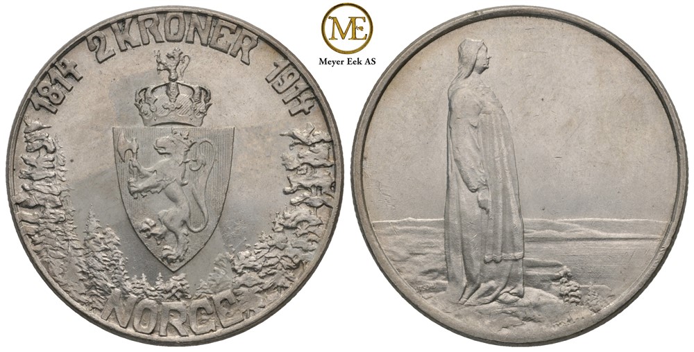 2 kroner 1914 Jub. Kv.0/01