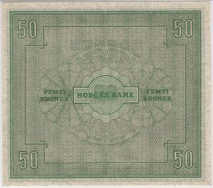 50 kroner 1945 A.6637126. Kv.01