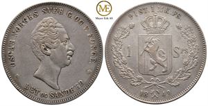 Speciedaler 1849 Oscar I. Kv.1+