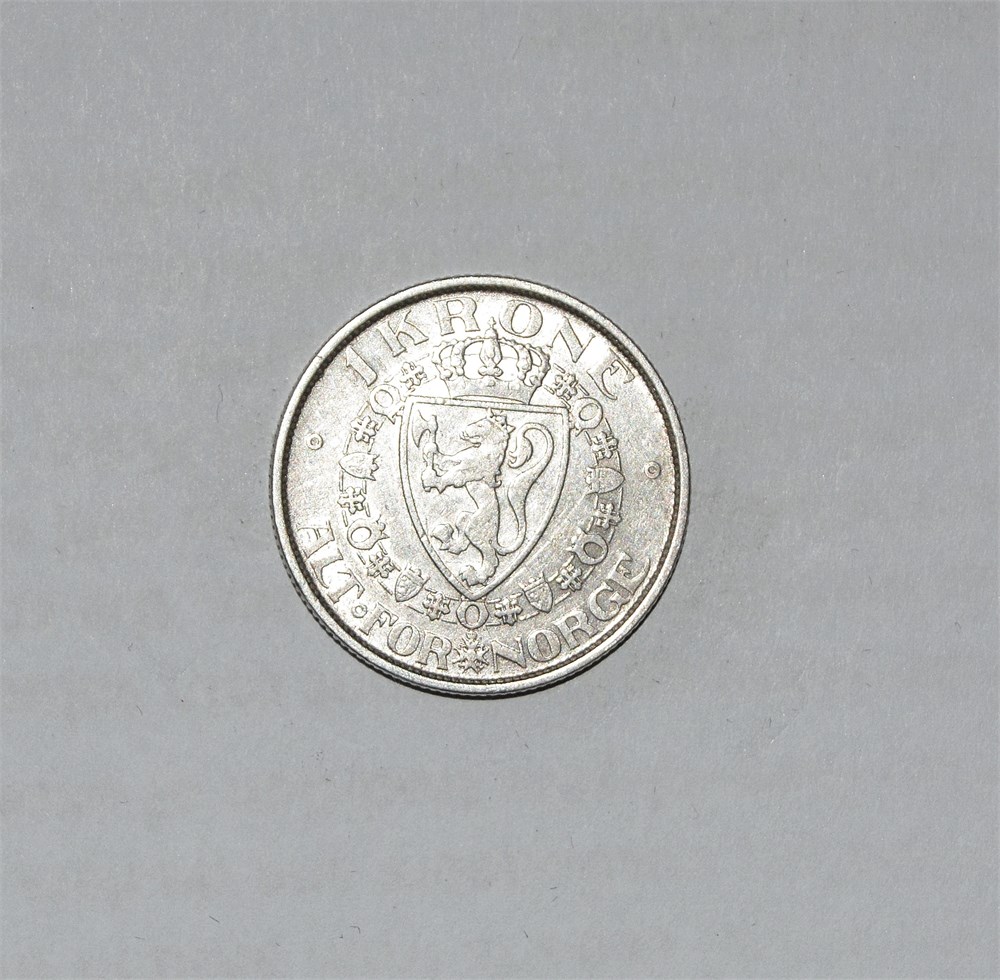 Norge 1 krone 1908 u/p kv. 1