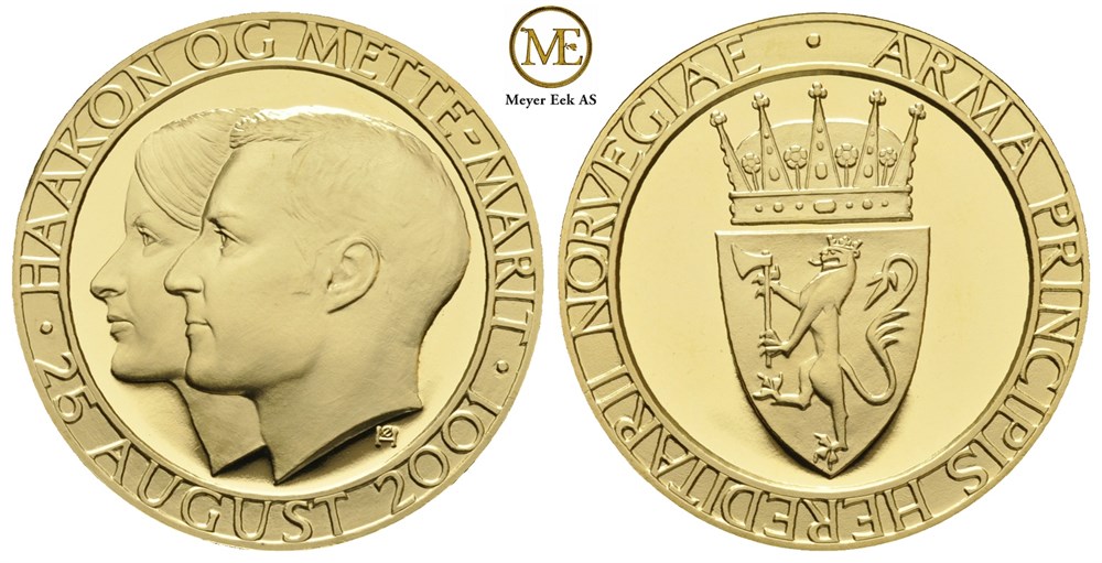 Gullmedalje. Kongelig bryllup Haakon og Mette-Marit