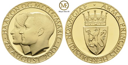 Gullmedalje. Kongelig bryllup Haakon og Mette-Marit