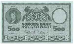 500 kroner 1973 A.4649179. Kv.1/1+