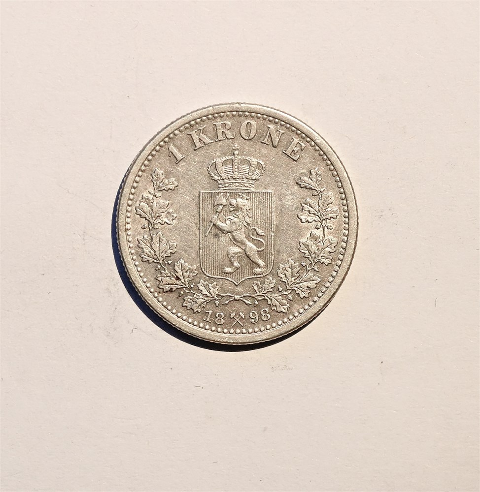 Norge 1 krone 1898 kv. 01