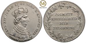 Kastepenning til kroningen i Trondheim 1818. Kv.01