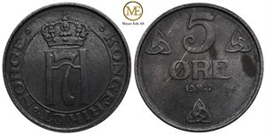 5 øre 1917 Haakon VII. Kv.0/01