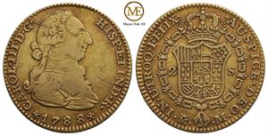 2 escudos 1788 Karl III. Kv.1