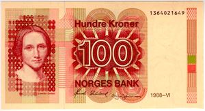 100 kroner 1988 Kv.0