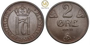 2 øre 1951 Haakon VII. Praktfull. Kv.0