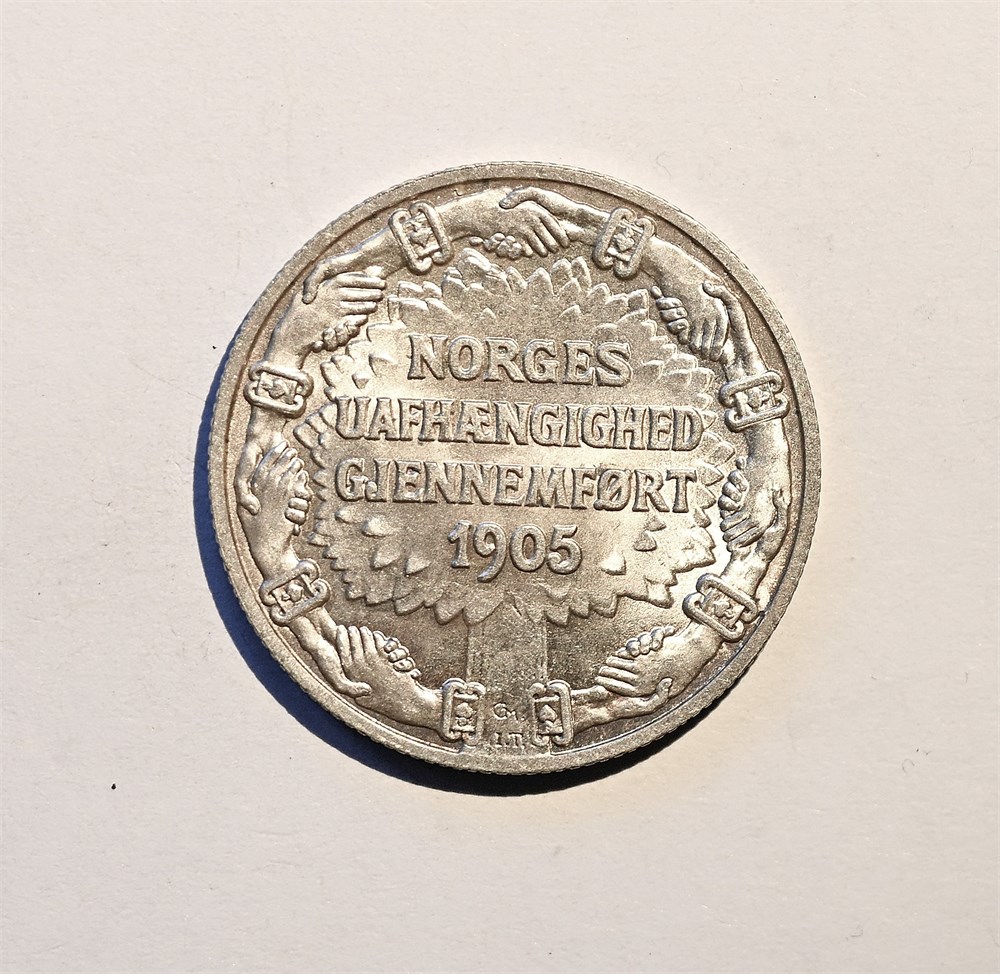 Norge 2 kroner 1906 kv. 0/01