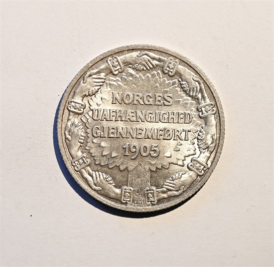 Norge 2 kroner 1906 kv. 0/01