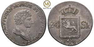 24 skilling 1825 Carl XIV Johan. Kv.01