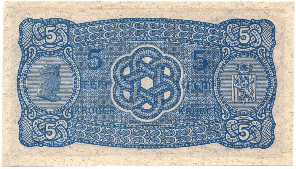 5 kroner 1939 R.5126398. Kv.01