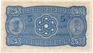 5 kroner 1939 R.5126398. Kv.01