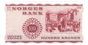 100 kroner 1962 Z.0066981. Erstatningsseddel. Kv.0