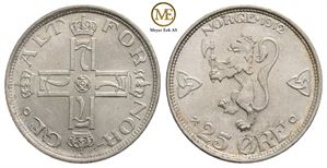 25 øre 1912 Haakon VII. Kv.0