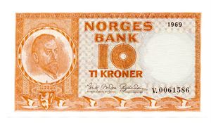 10 kroner 1969 V