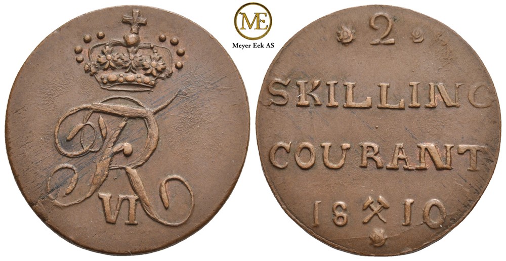 2 skilling 1810 Frederik VI. NMD.5a. Kv.01